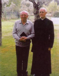 P.Alba con Rafael Stern en el Colegio Corazón Inmaculado de